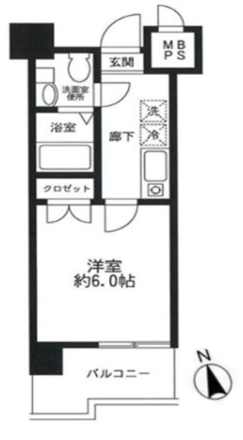 ドゥーエ川口(1K/10階)の間取り写真