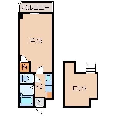 プルミエールメゾンクロダ(1K/4階)の間取り写真
