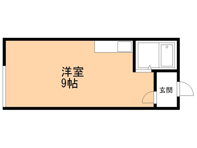 ハイツカレッヂB(ワンルーム/1階)の間取り写真