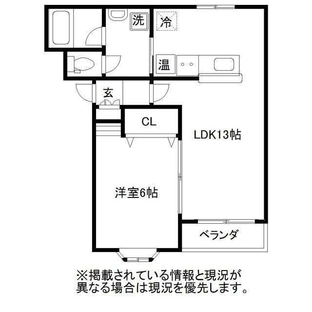 フィールドヴィレジィT1(1LDK/2階)の間取り写真