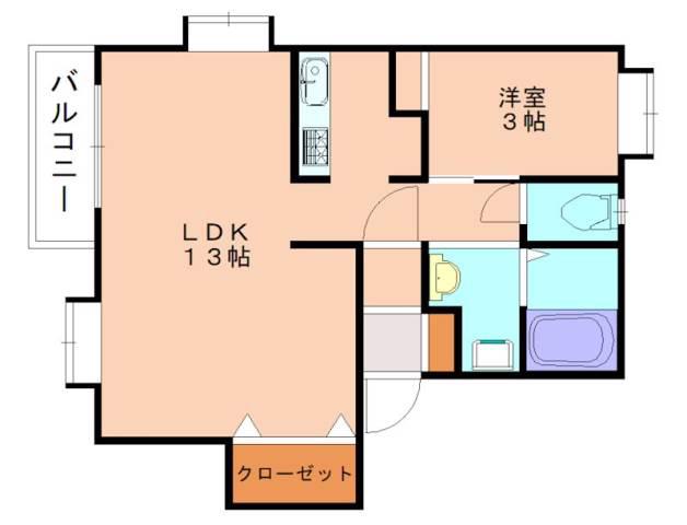 シャングリラII番館(1LDK/1階)の間取り写真