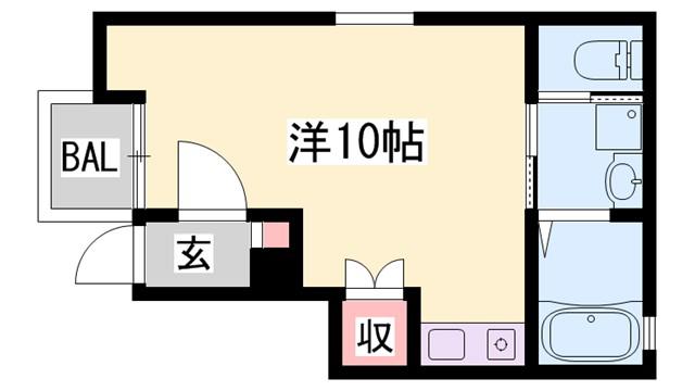 アルト・ラプソディ加古川(ワンルーム/1階)の間取り写真