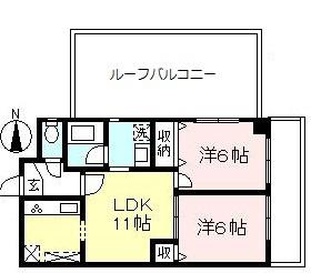 ラークヒルズ(2LDK/5階)の間取り写真