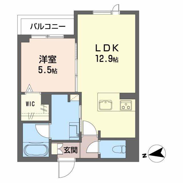 FORENA(1LDK/3階)の間取り写真