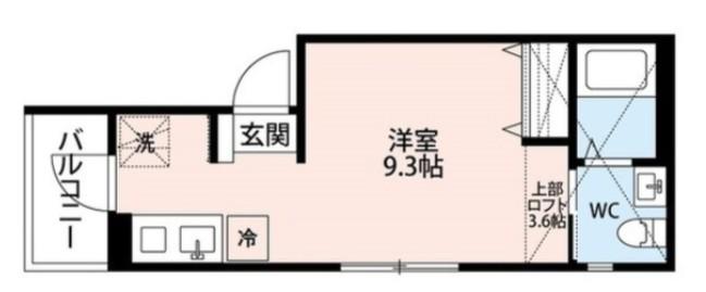 ベルツリー(ワンルーム/3階)の間取り写真