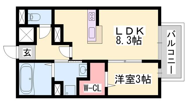 アーバンプラザII(1LDK/1階)の間取り写真