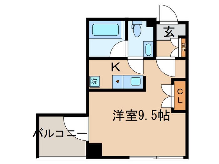 リラシオン(1K/4階)の間取り写真