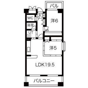 ソフィア天神山(2LDK/3階)の間取り写真