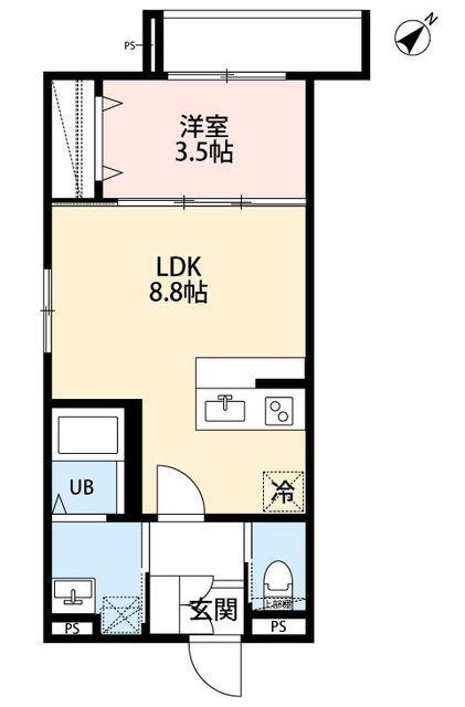 ROBOT HOME 上溝II(1LDK/2階)の間取り写真
