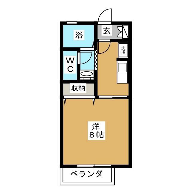 セジュール亀山(1K/2階)の間取り写真
