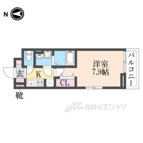 ブランメゾン 坪井(1K/3階)の間取り写真
