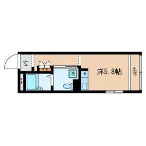 ES V(ワンルーム/2階)の間取り写真