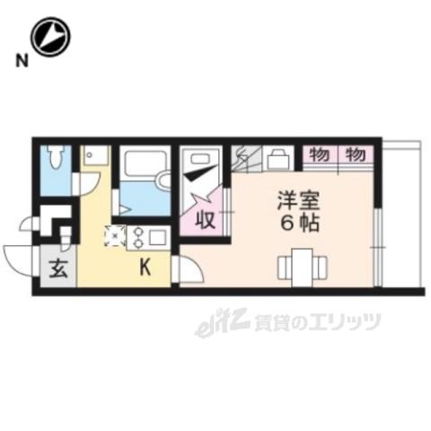 レオパレスアイリ(1K/3階)の間取り写真