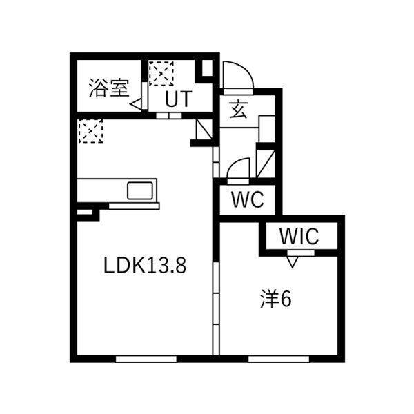 プリミエール昭和区山脇町(1LDK/1階)の間取り写真