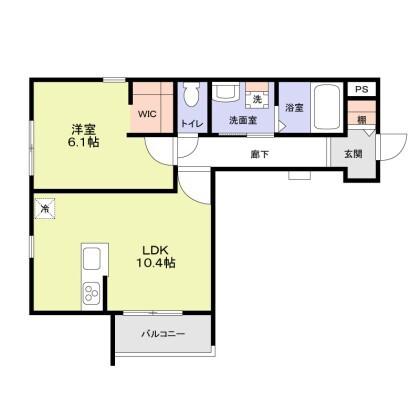 フォレストメゾン773(1LDK/3階)の間取り写真