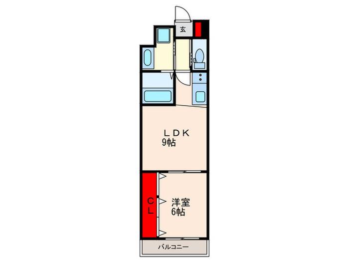 ISハイツ(1LDK/3階)の間取り写真