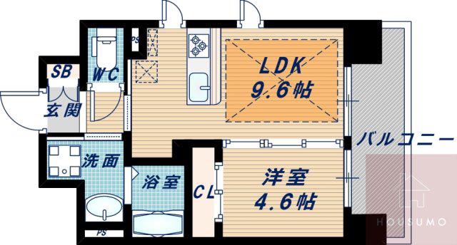 第26関根マンション(1LDK/10階)の間取り写真