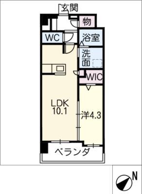 プロスペレOTOWA(1LDK/2階)の間取り写真