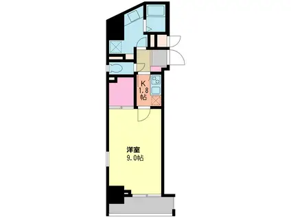 カームステージ内神田(1K/6階)の間取り写真