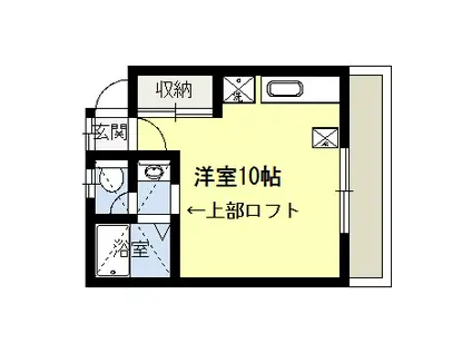 コーポクレセント(ワンルーム/2階)の間取り写真