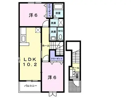 ブリズIV(2LDK/2階)の間取り写真
