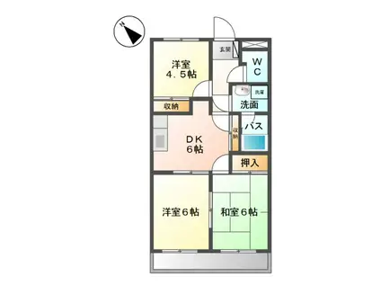 コーハンライズ(3DK/2階)の間取り写真