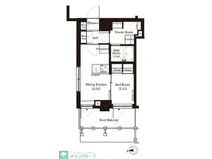 アーバンパーク江古田の森(1DK/6階)の間取り写真