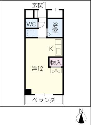 フォレストヤスジマ(ワンルーム/3階)の間取り写真