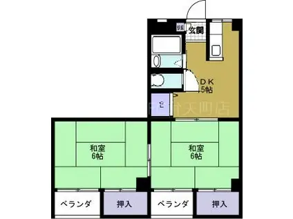 サントピア阿波座A棟(2DK/4階)の間取り写真
