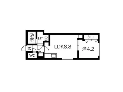 ASTER TOYOHIRA(1LDK/2階)の間取り写真
