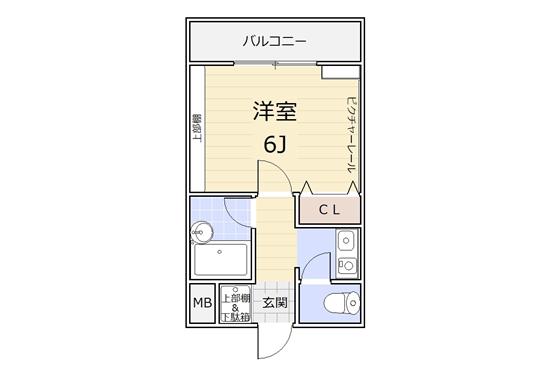 ヴィラコジュカ(1K/2階)の間取り写真