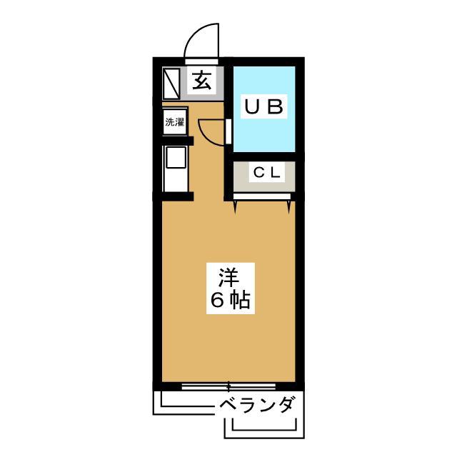晴嵐マンション(ワンルーム/2階)の間取り写真