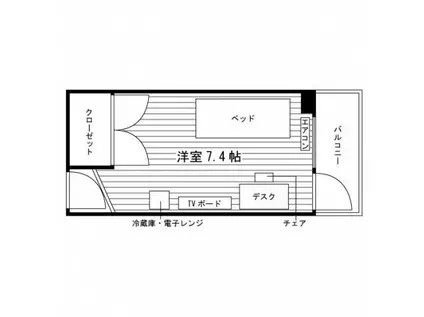 学生会館 ユニハーモニー武蔵小金井(ワンルーム/3階)の間取り写真
