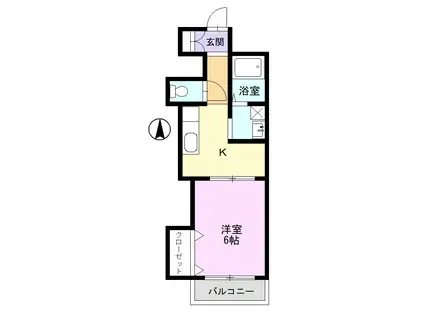 レジデンス創(1K/2階)の間取り写真