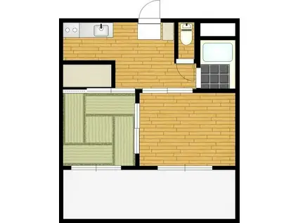 BRICK MAISON1(2DK/5階)の間取り写真