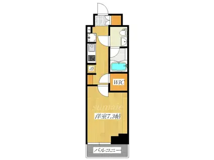 AZEST北赤羽(1K/3階)の間取り写真