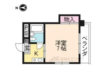 コーポACE(1K/5階)の間取り写真