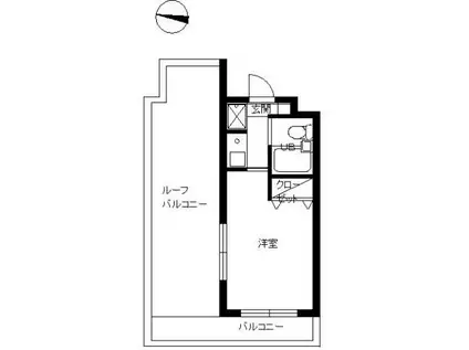 スカイコート高田馬場(ワンルーム/3階)の間取り写真