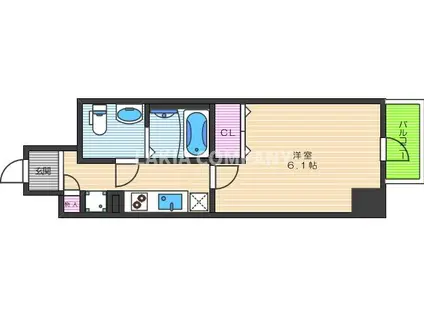 エグゼ天王寺II(1K/10階)の間取り写真