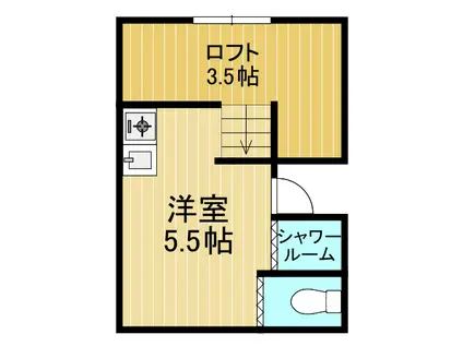 第6藤栄ビル(ワンルーム/2階)の間取り写真