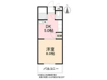 グリーンヒル第3(1DK/3階)の間取り写真