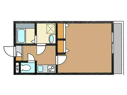 CASA DE ZIO(1K/2階)の間取り写真