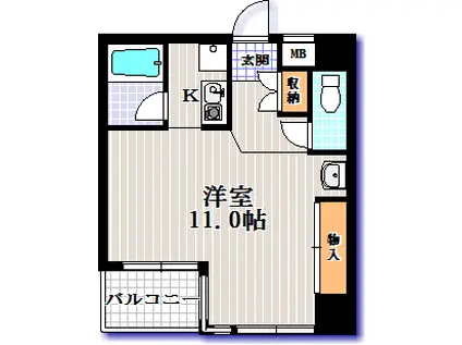 リーブル千種(1K/5階)の間取り写真