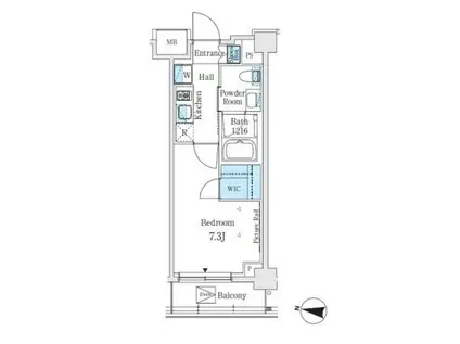 J.GRAN COURT 品川西大井ウエスト(1K/1階)の間取り写真