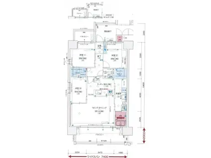 ポレスター久喜駅前(3LDK/5階)の間取り写真