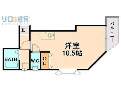 シュシュ(ワンルーム/3階)の間取り写真