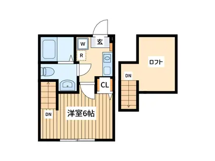 モント セレニティ 麻溝台(1K/2階)の間取り写真