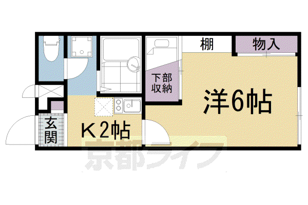 レオパレス 三康(1K/2階)の間取り写真