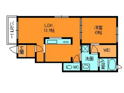 サンリットツー(1LDK/1階)の間取り写真