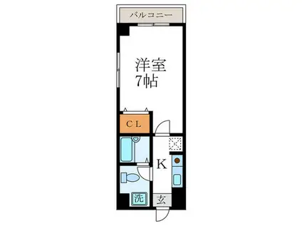 アネックス北白川(1K/4階)の間取り写真